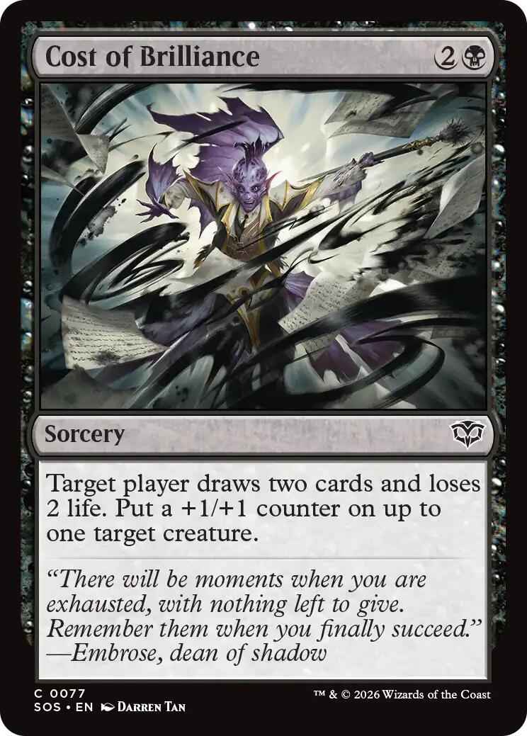 Cost of Brilliance [SOS - 77]