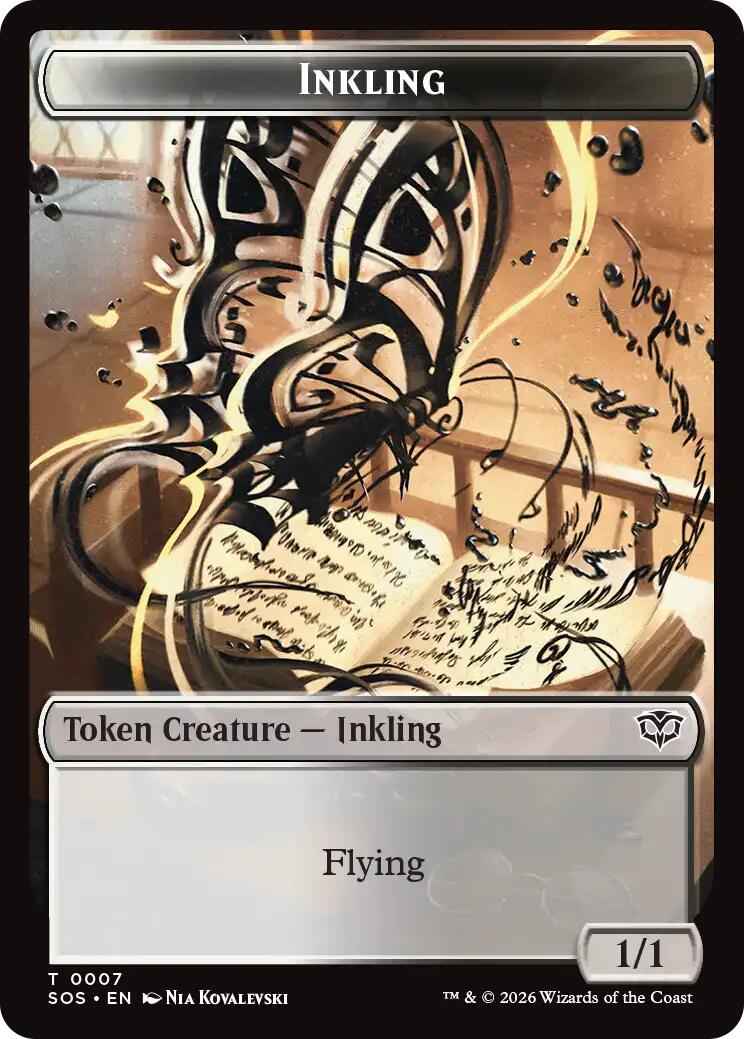 Inkling (0007) // Spirit (0011) Double-Sided Token [SOS - 7 // 11]